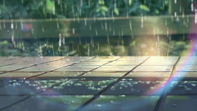 Raindrops on Tiled Ground