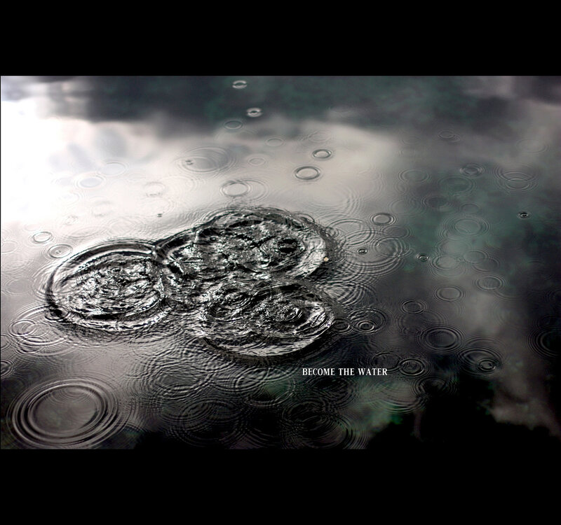 Raindrops on Water — Black, Calm