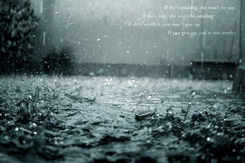 Raindrops on Water — Gray, Dramatic