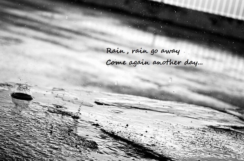 Raindrops on Wet Pavement — Black, Melancholic