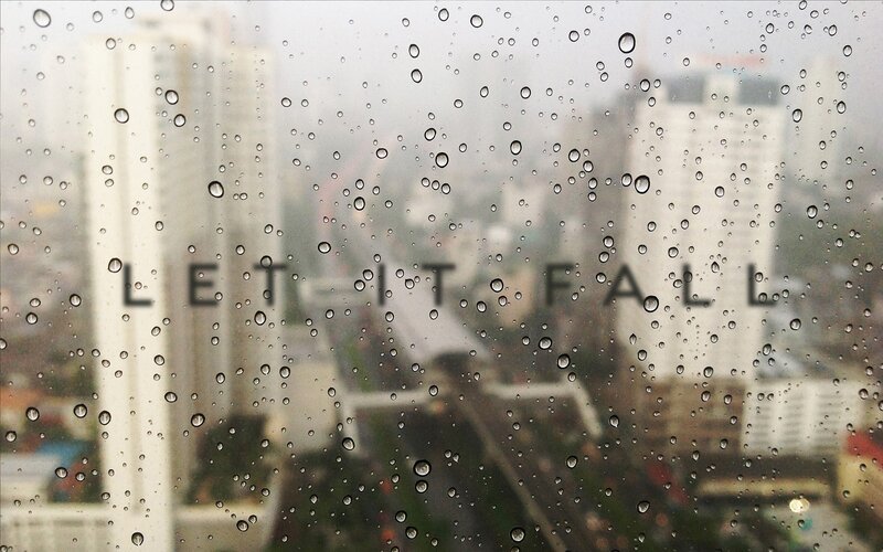 Raindrops on Window — Gray, Melancholic