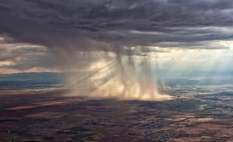 Rainstorm over Plains