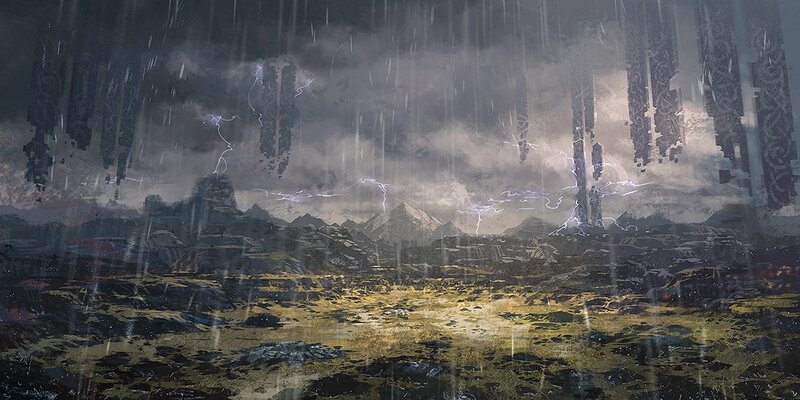 Rainy Alien Landscape — Gray