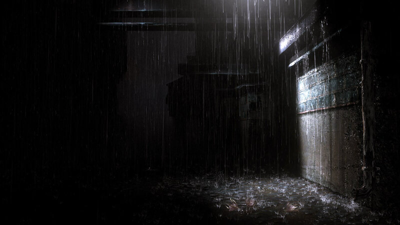 rainy alley at night
