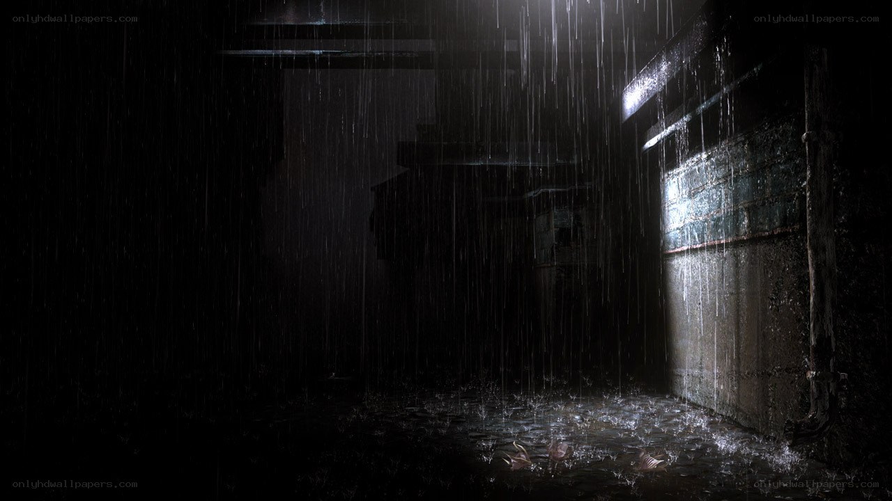 rainy alley at night