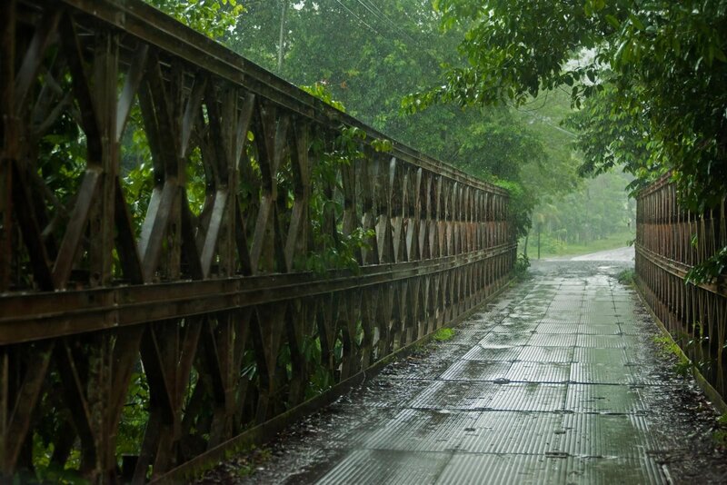 Rainy Bridge Walkway