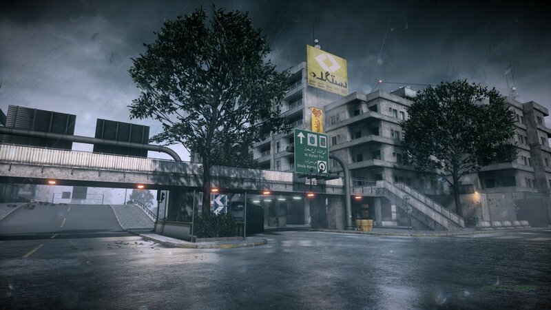 Rainy City Intersection
