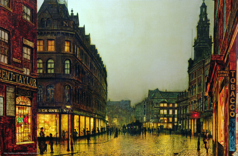 Rainy City Street at Night — Yellow, Dramatic