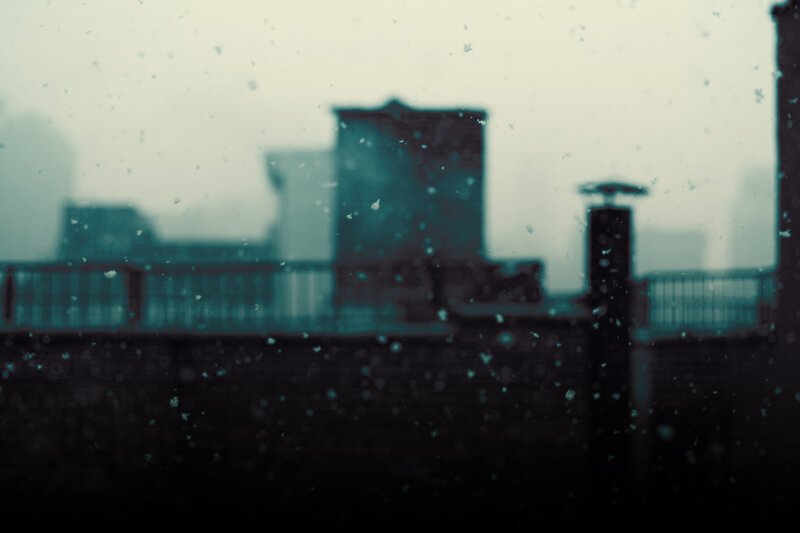 Rainy City View from Window — Gray, Dreary