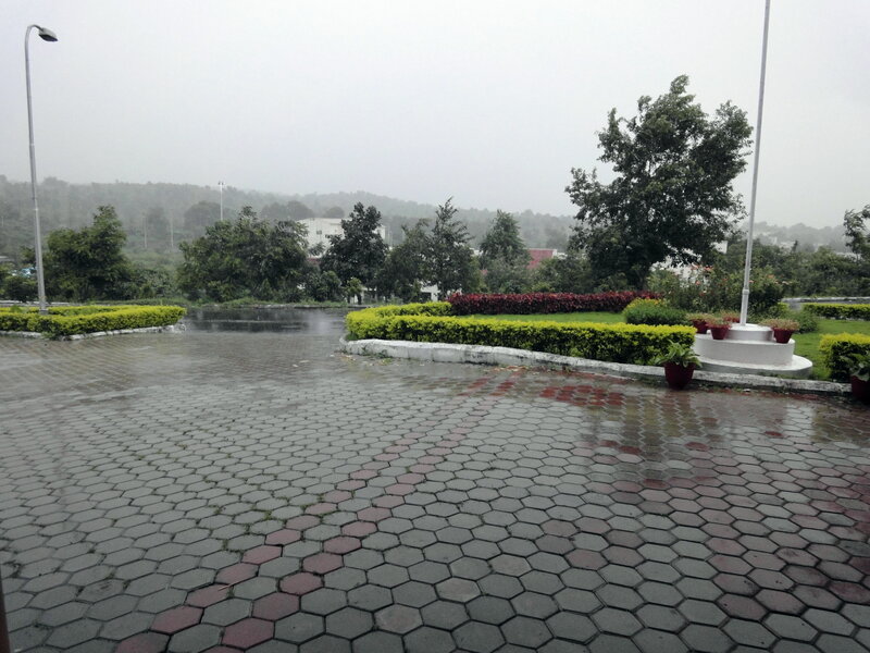 rainy day at a park