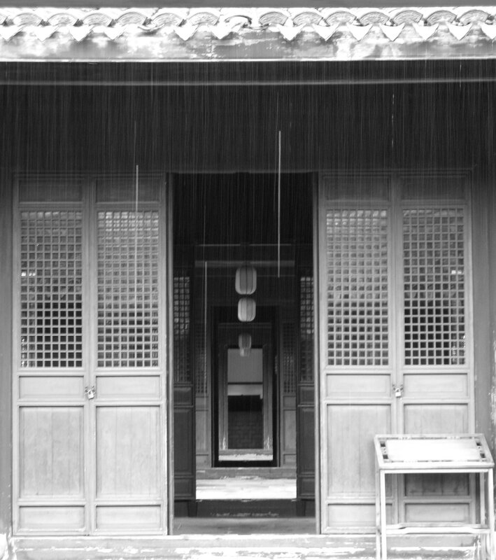 Rainy day at a traditional Chinese building