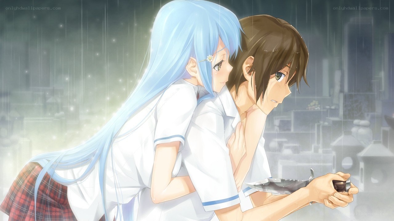 Rainy day embrace