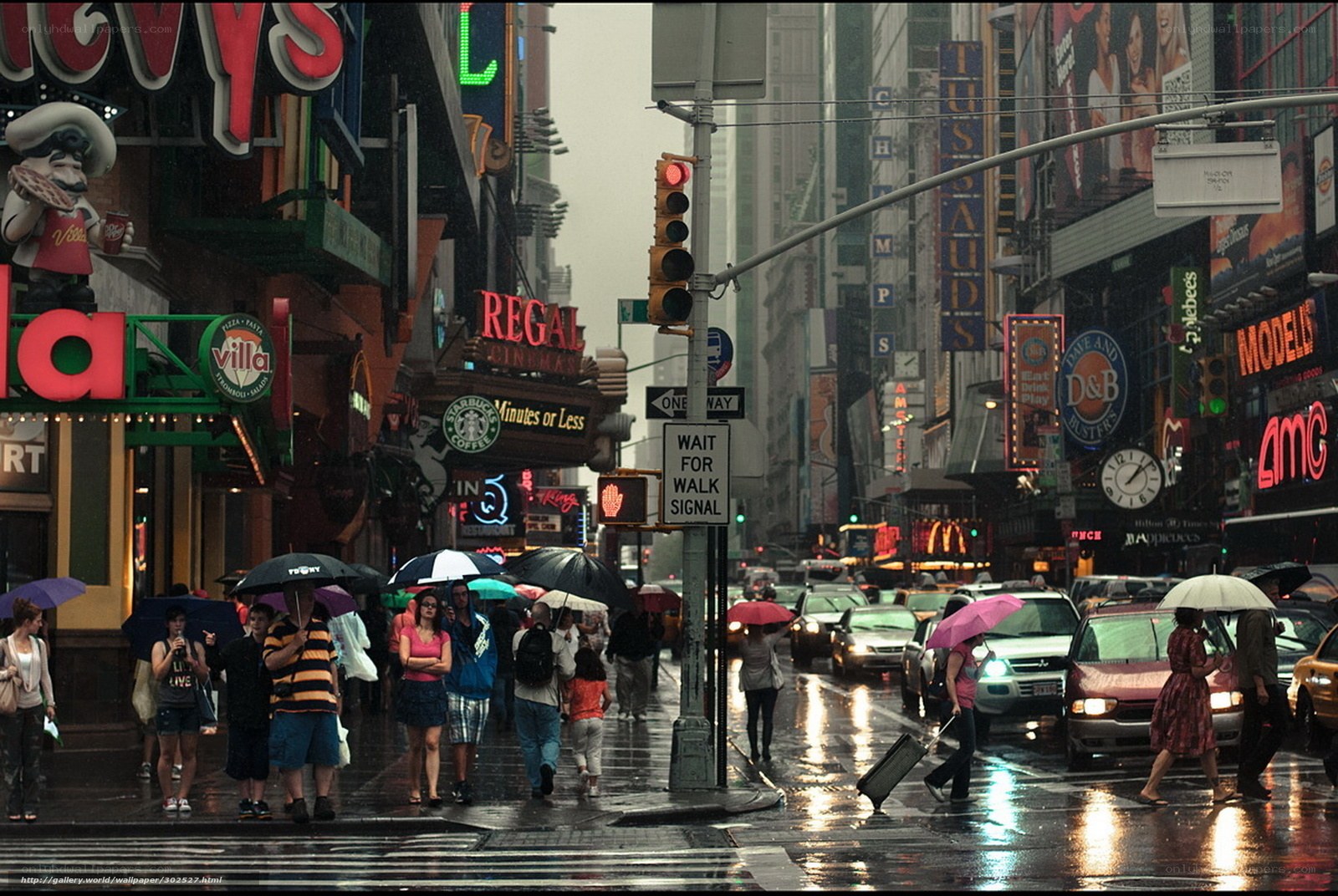 Rainy day in Times Square