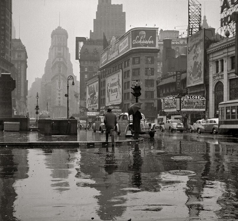 Rainy day in Times Square