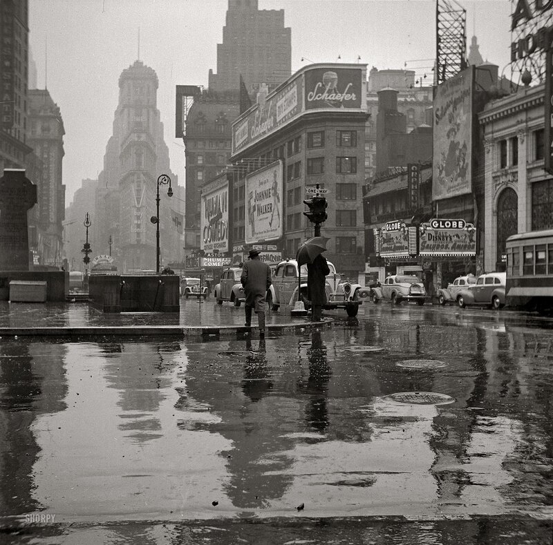 Rainy day in Times Square