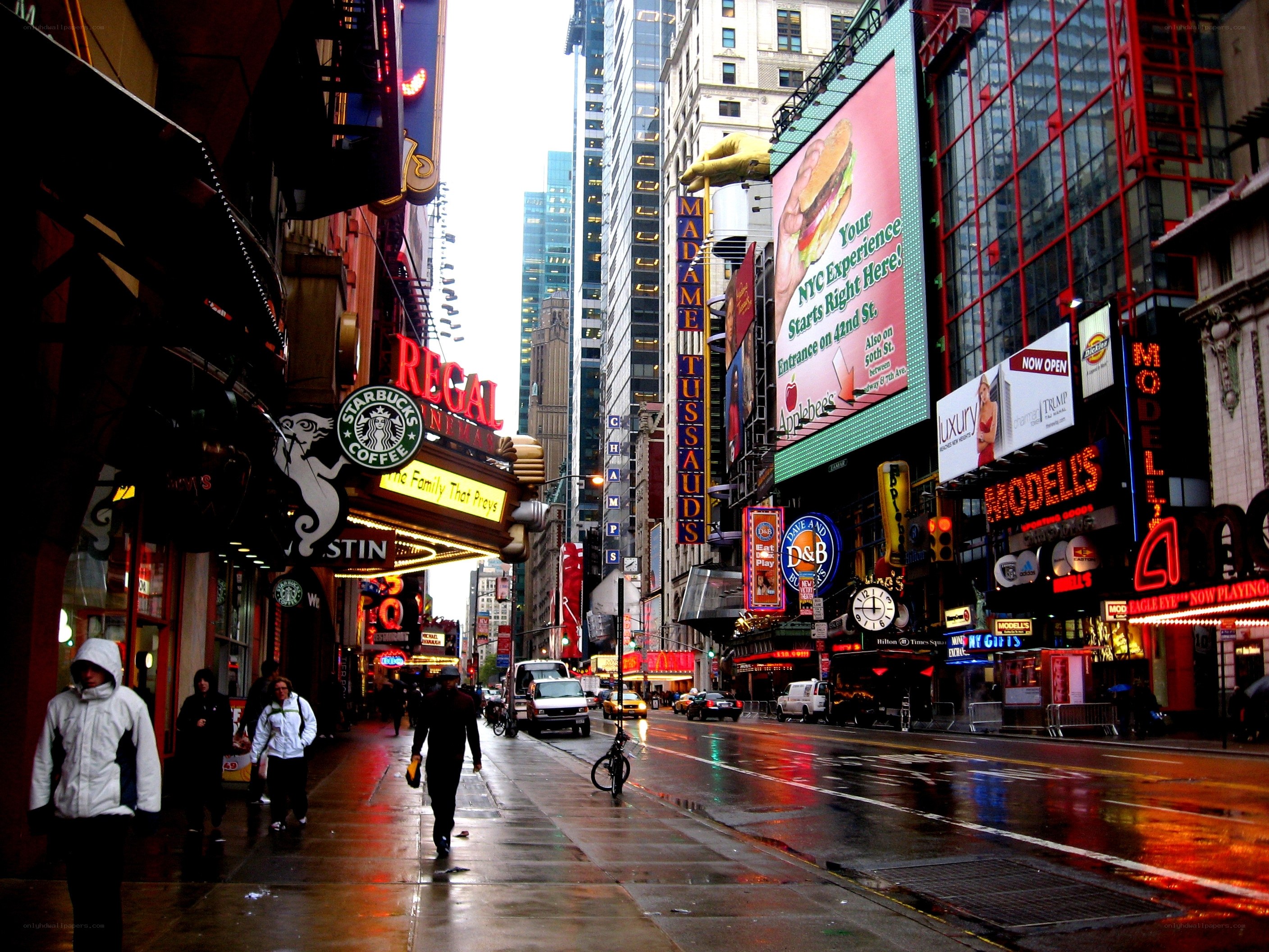 Rainy day in Times Square