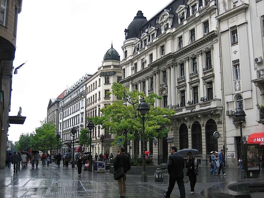 Rainy day on a city street