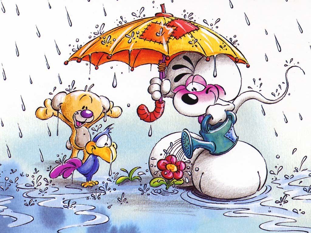 Rainy day with friends