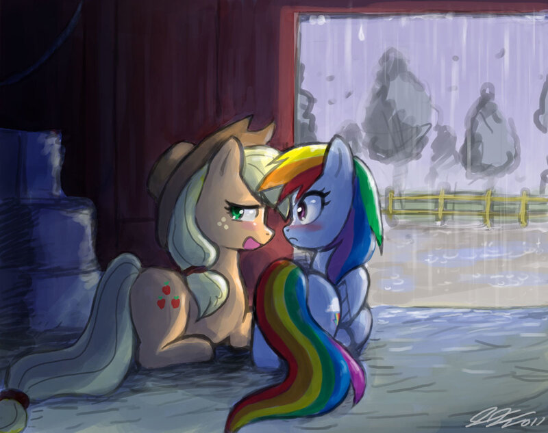 Rainy day with ponies