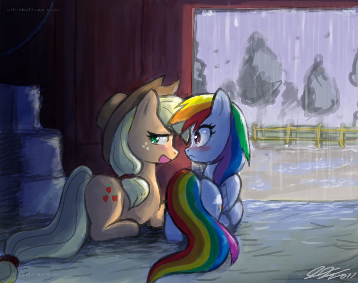 Rainy day with ponies