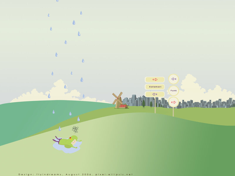 Rainy day with windmill