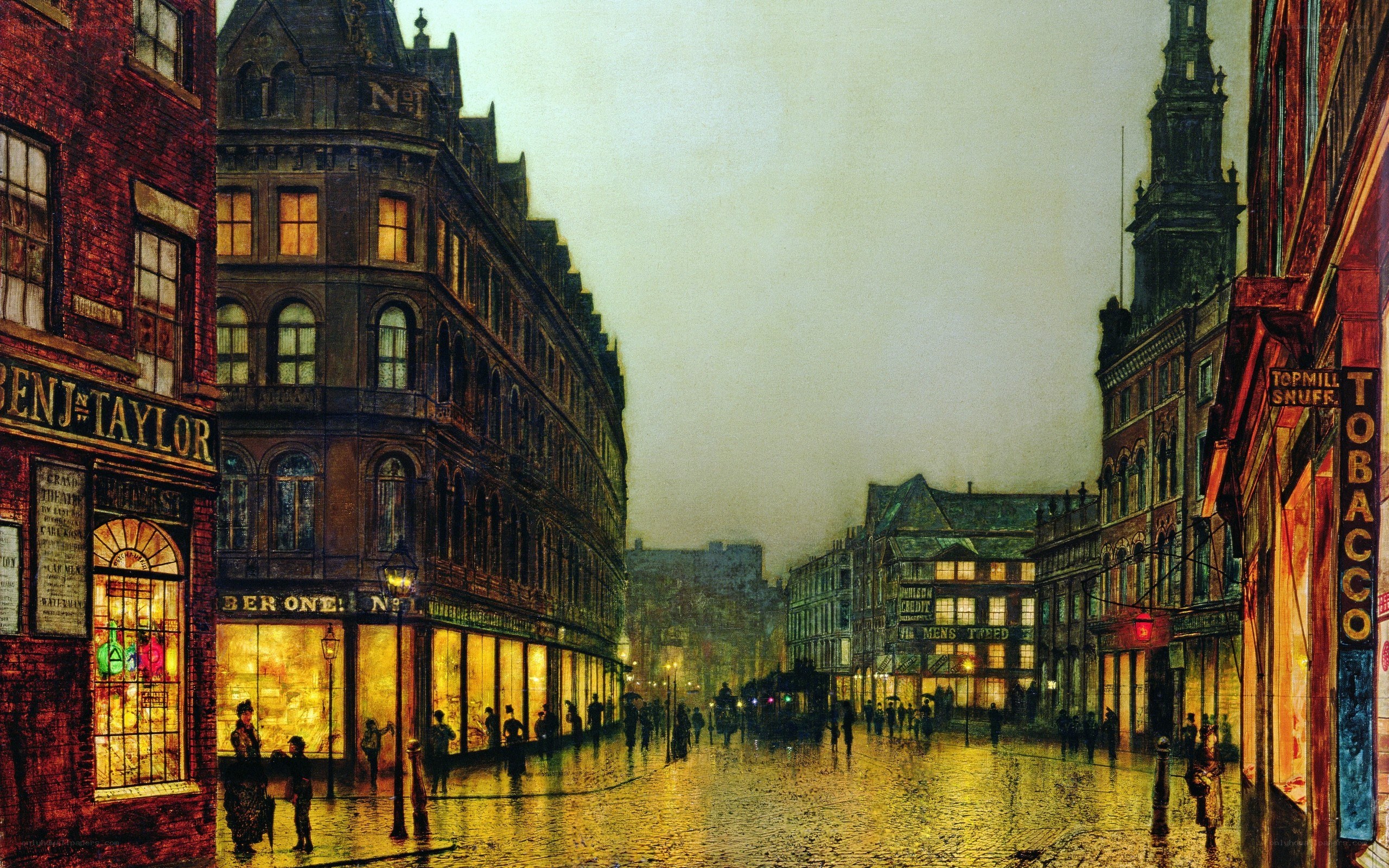Rainy London Street Scene