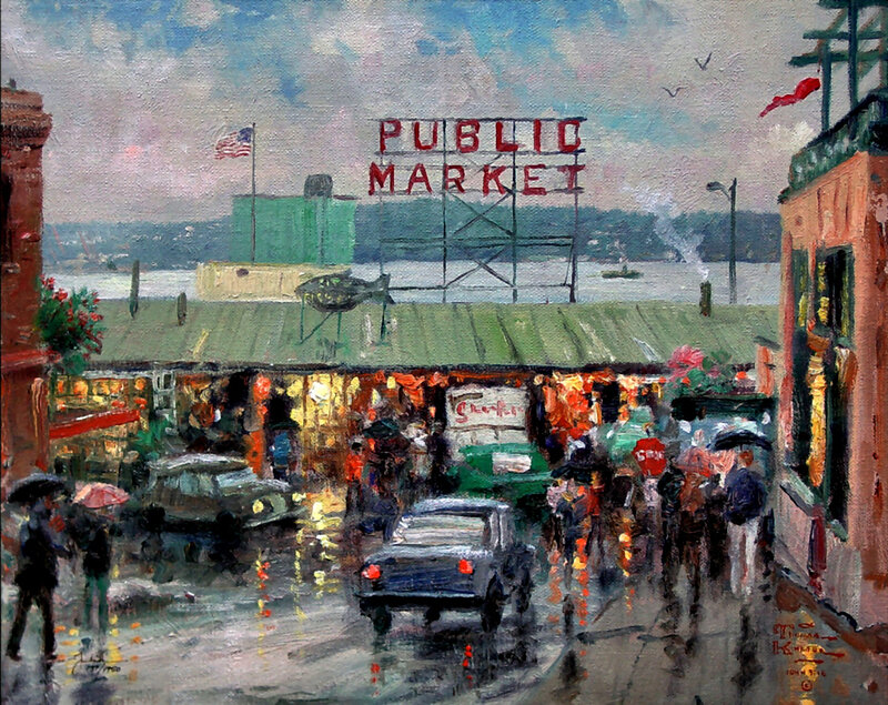 Rainy Market Street