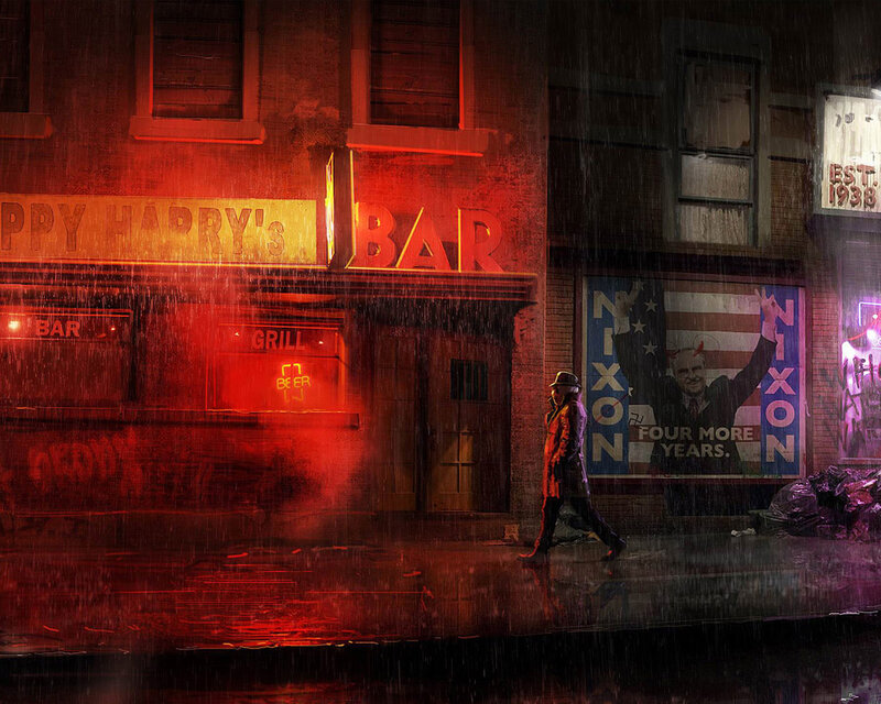 Rainy Night at Happy Harry's Bar
