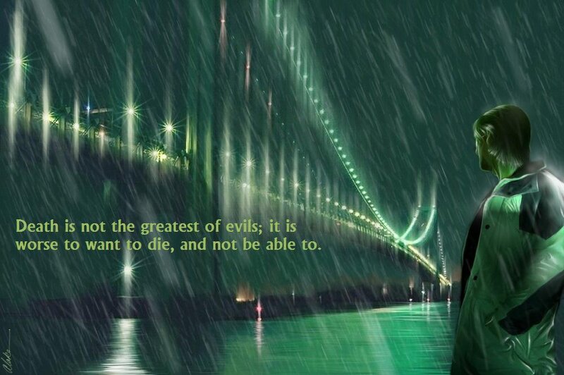 Rainy night by the bridge