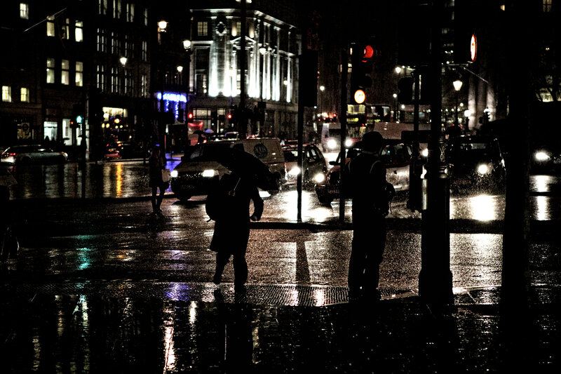 Rainy Night City Street