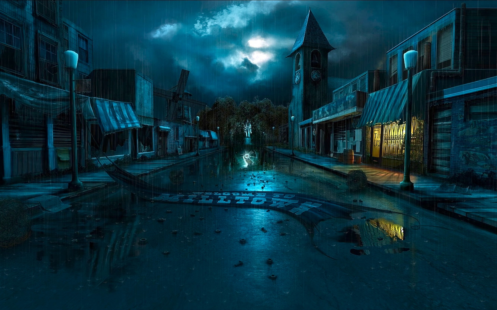 Rainy night in Milltown