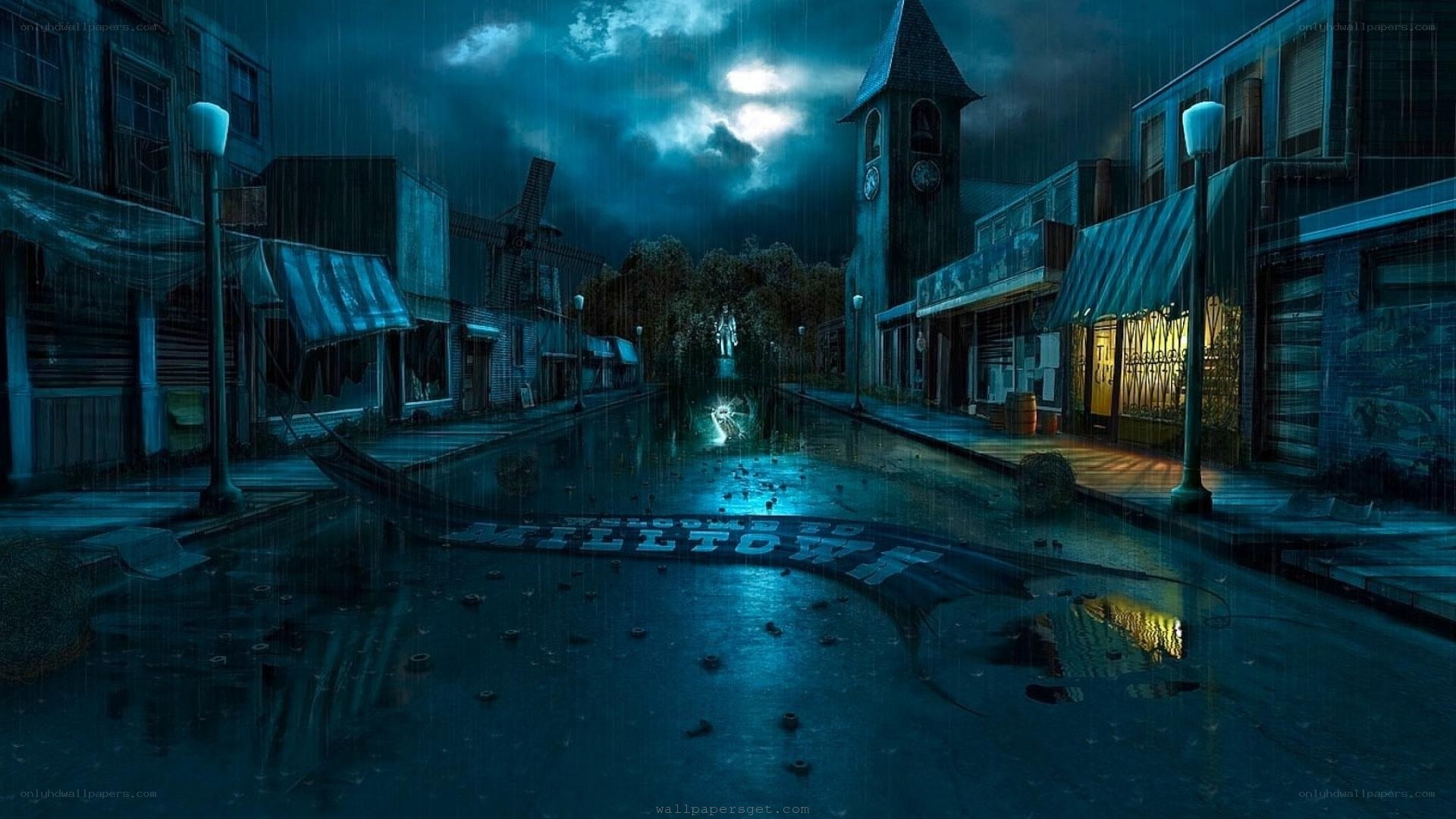 Rainy night in Milltown