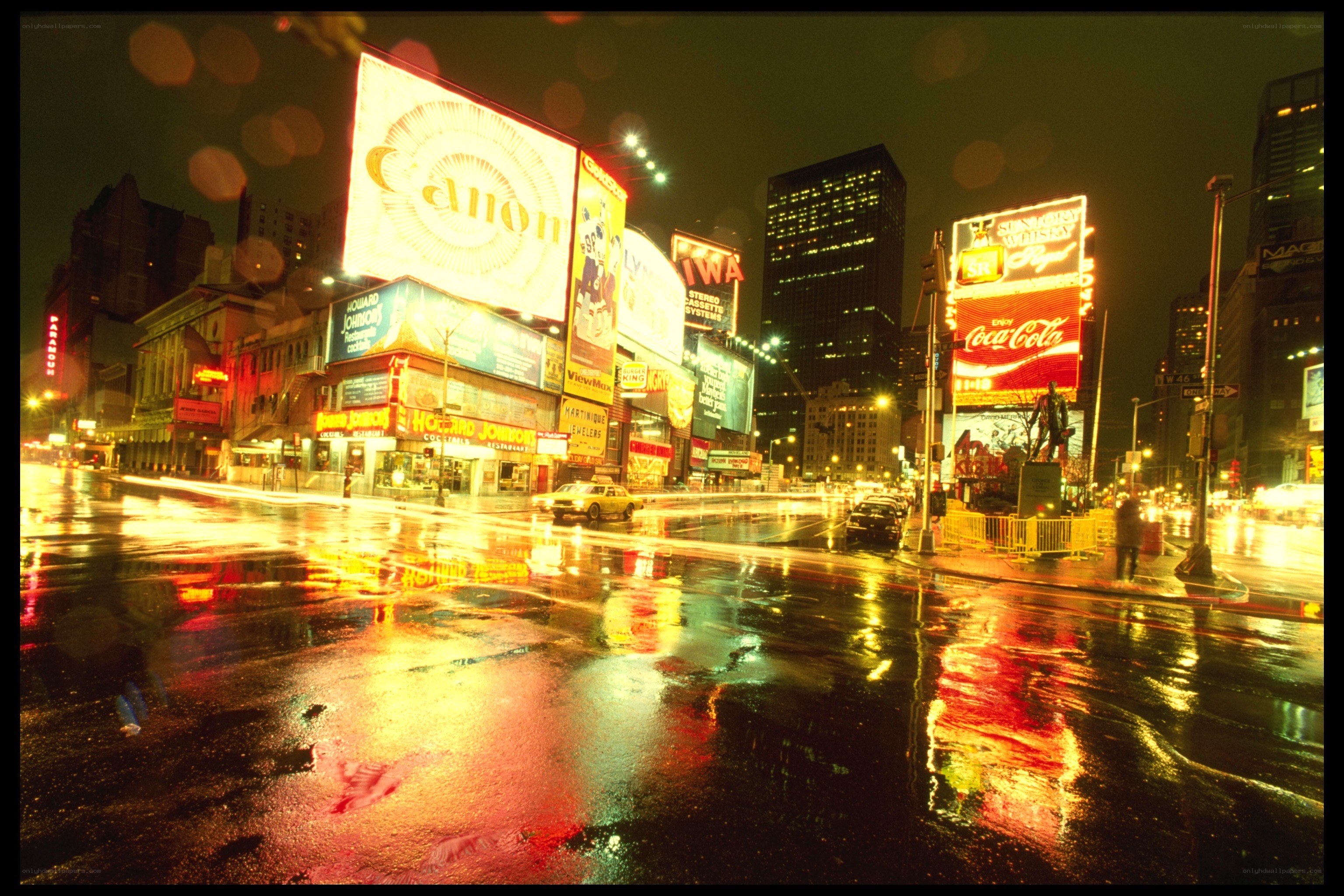 Rainy night in Times Square