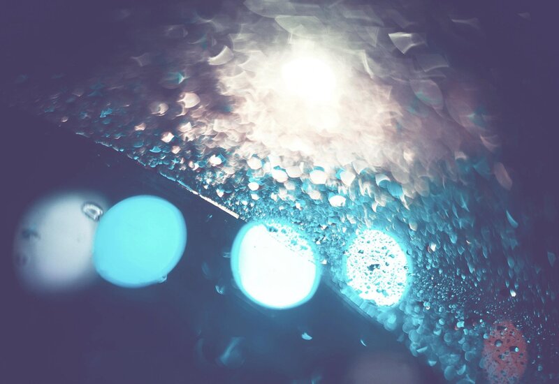 rainy night lights