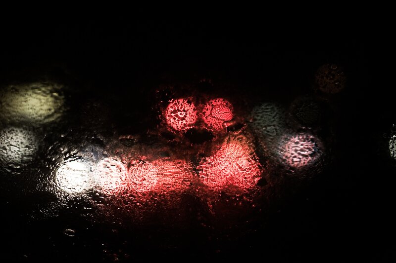rainy night lights