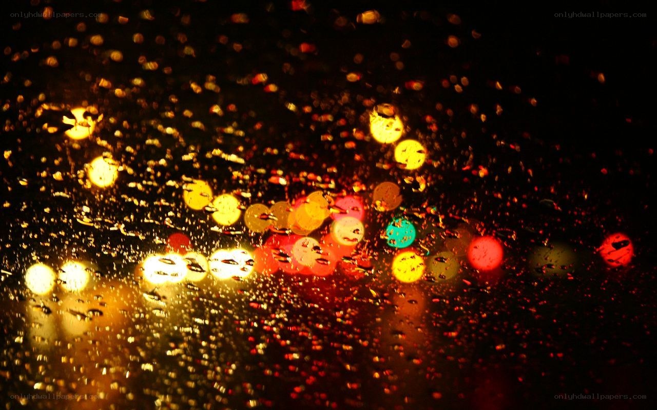 rainy night lights