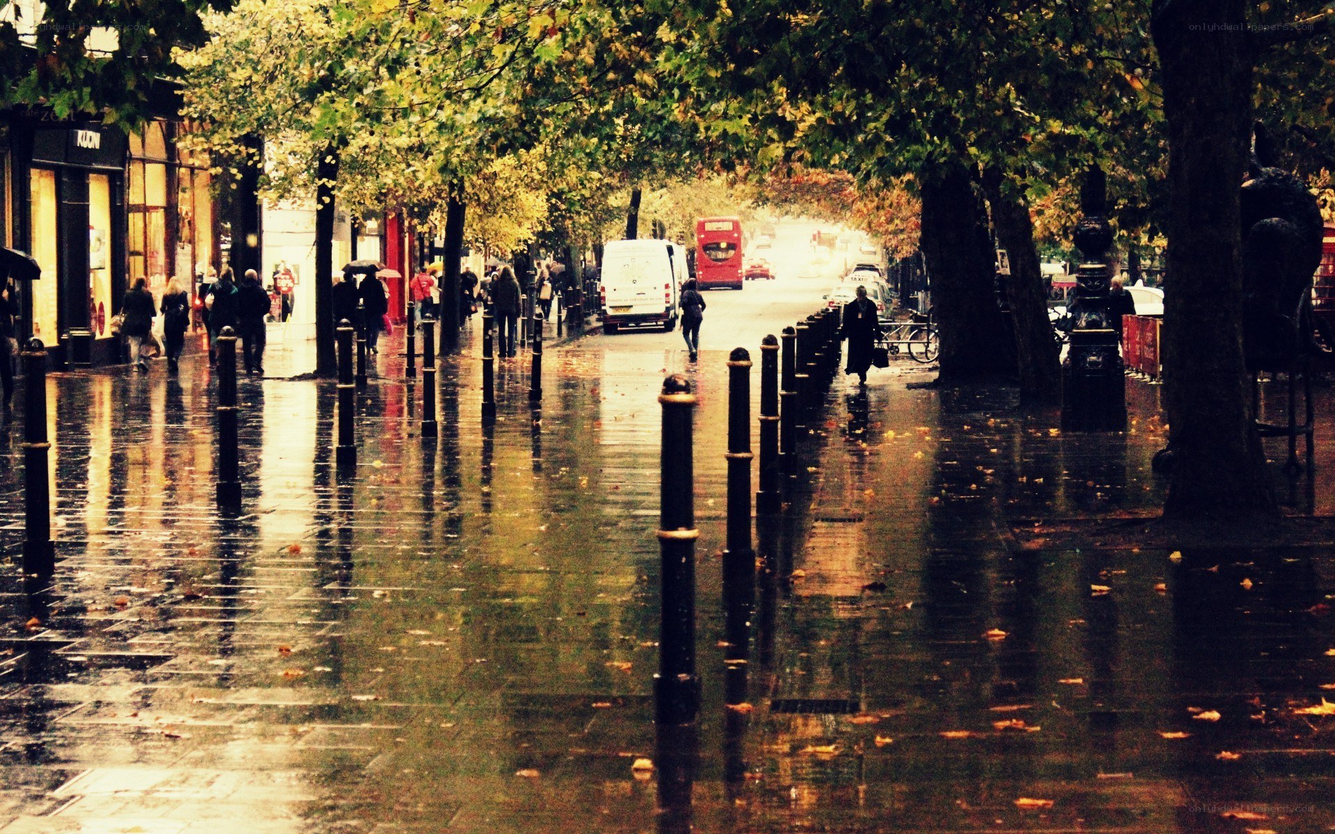 Rainy street in London