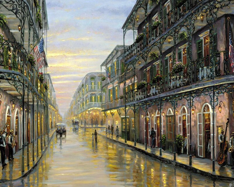 Rainy Street in New Orleans — Yellow