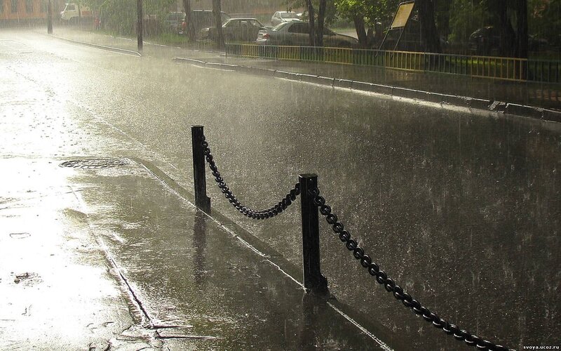 Rainy street scene