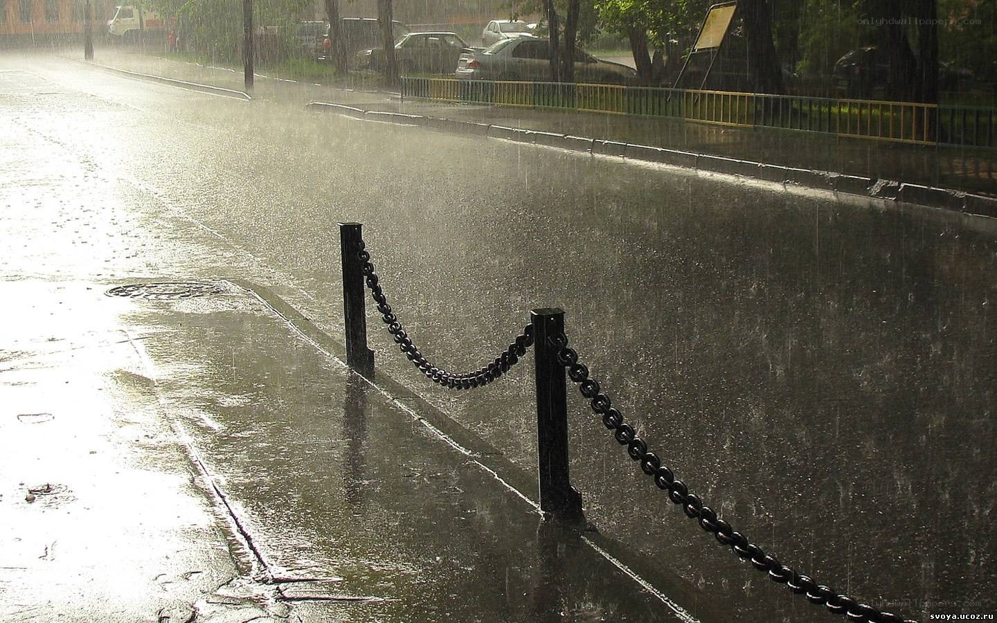 Rainy street scene