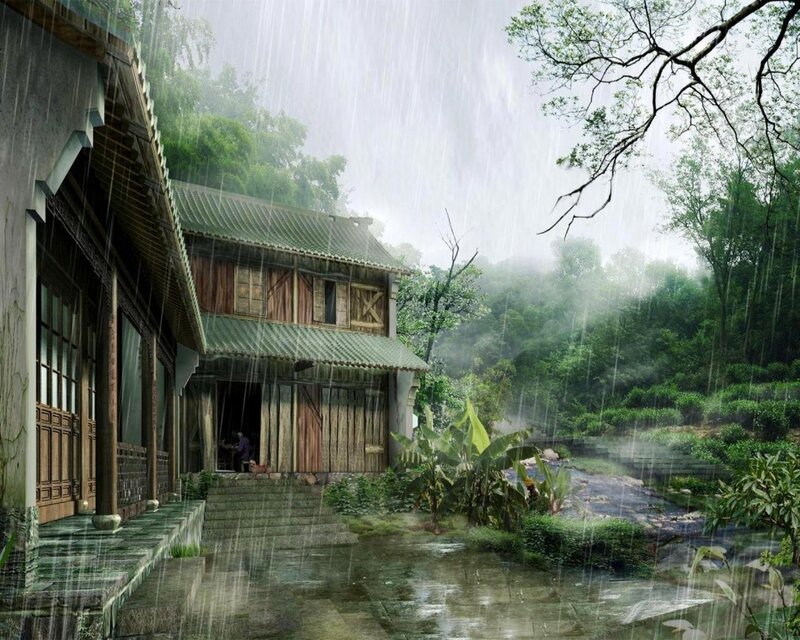 Rainy Village House