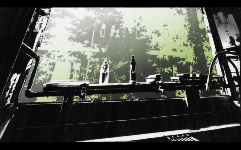 Rainy Window View — Black