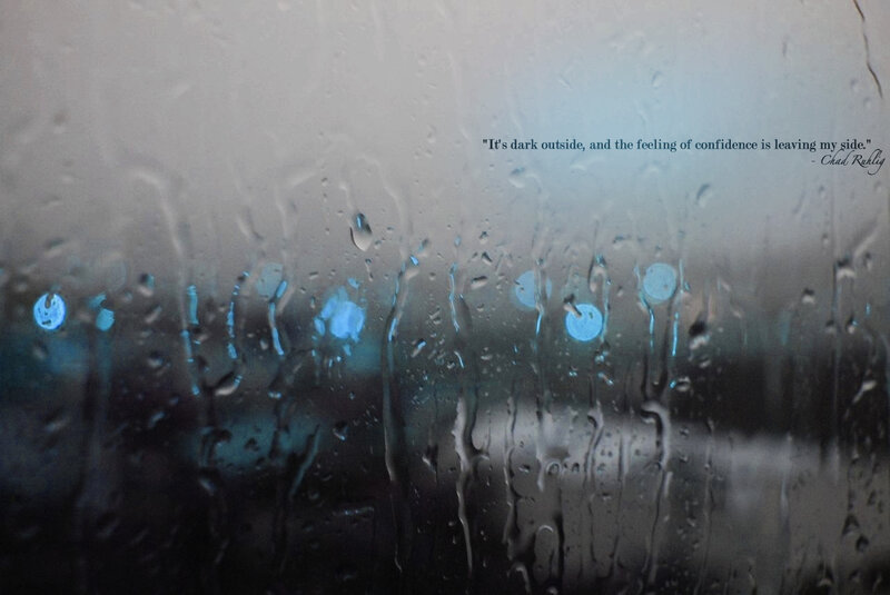 rainy window with quote