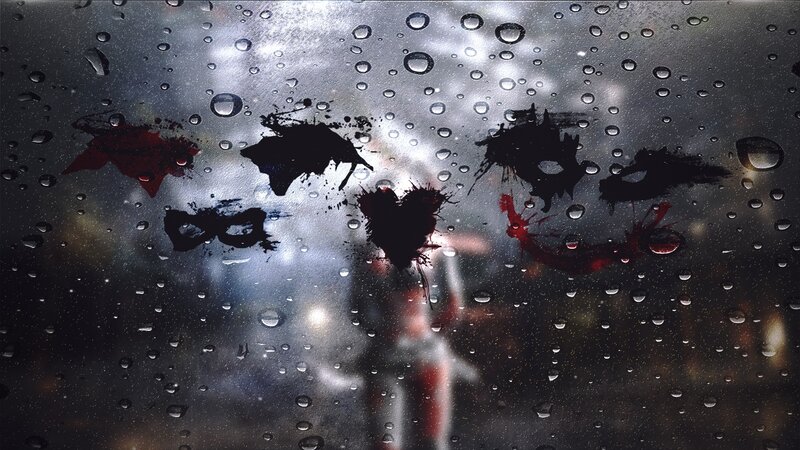 Rainy Window with Splatters
