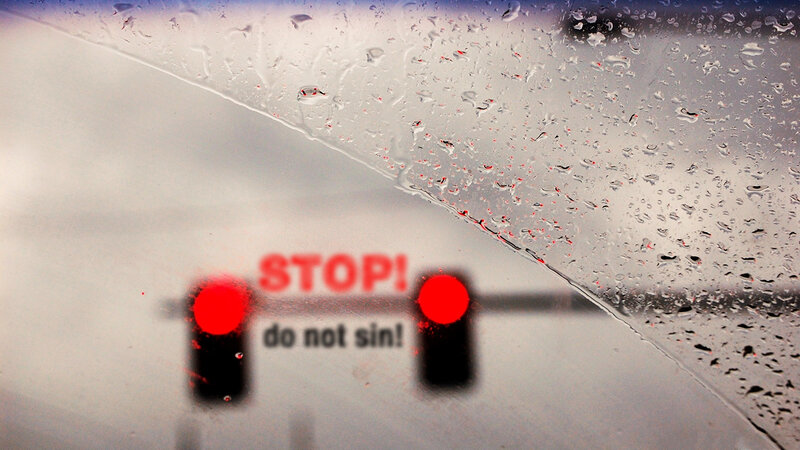 Rainy Windshield View
