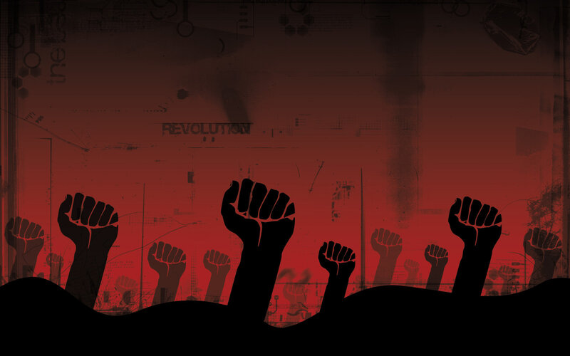 Raised Fists in Protest