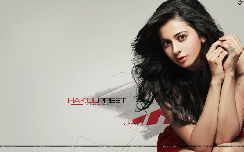 Rakul Preet in a red dress