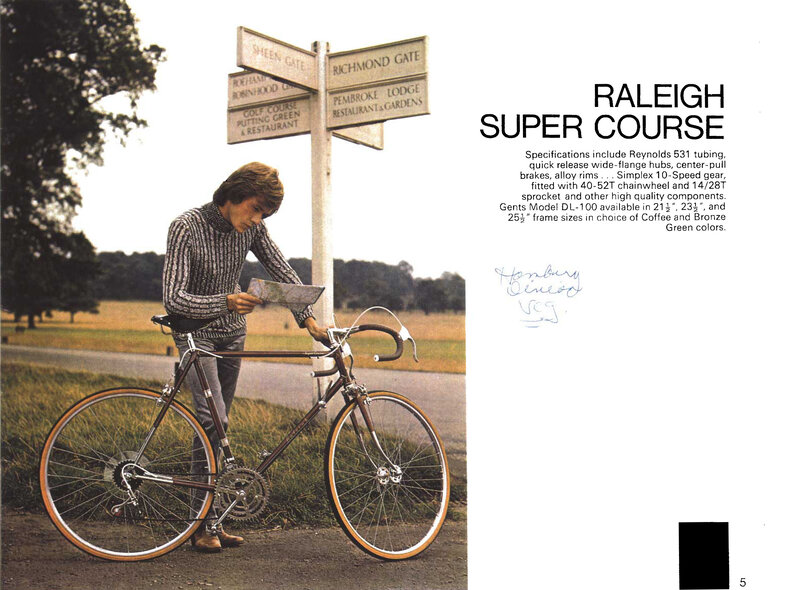 Raleigh Super Course bicycle ad
