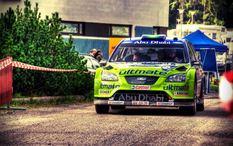 rally car at a race event
