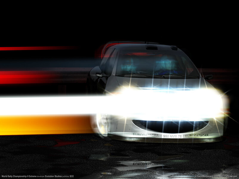 Rally Car at Night — Black